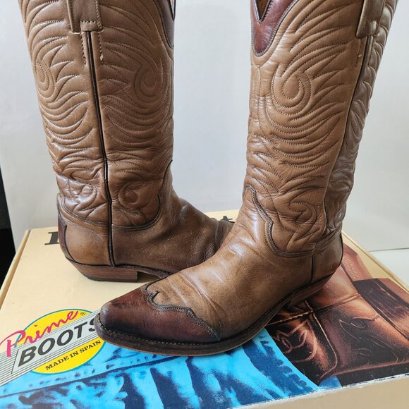 Primeboots Cowboy Western Boots Brown size 37 - Picture 3 of 14